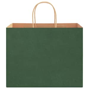 Papírové tašky 250 ks s uchy zelené 32x22x24 cm - obrázek 5