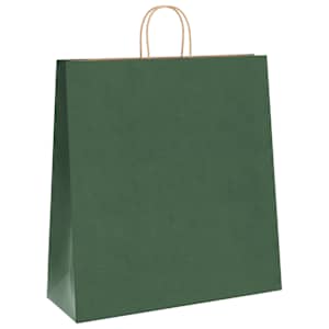 Papírové tašky 250 ks s uchy Zelená 45x17x48 cm - obrázek 4