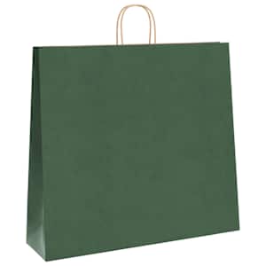 Papírové tašky 250 ks s uchy zelené 54x15x49 cm - obrázek 4