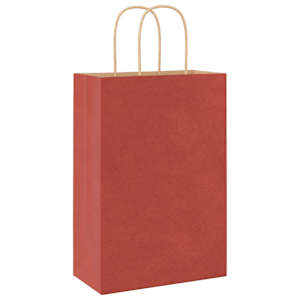Papírové sáčky 250 ks s uchy červené 21x11x31 cm - obrázek 7