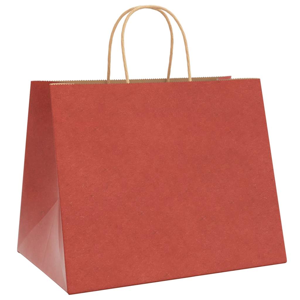 Thumbnail - vidaXL Papiertragetaschen 250 Stk. mit Henkeln Rot 32x22x24 cm