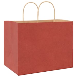 Papírové sáčky 250 ks s uchy červené 32x22x24 cm - obrázek 7