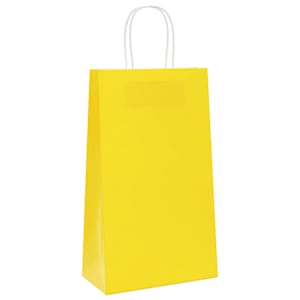 Papírové tašky 50 ks s uchy Žlutá 21x11x36 cm - obrázek 4