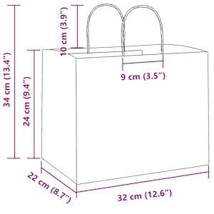 Papírové tašky 50 ks s uchy žluté 32x22x24 cm - obrázek 11