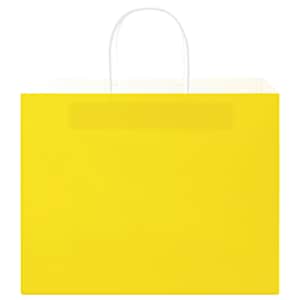 Papírové tašky 50 ks s uchy žluté 32x22x24 cm - obrázek 5
