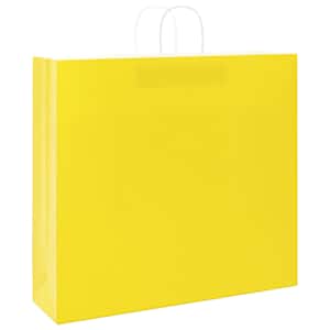 Papírové tašky 50 ks s uchy Žlutá 54x15x49 cm - obrázek 3