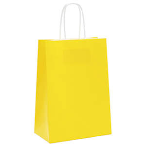 Papírové sáčky 250 ks s uchy žluté 15x8x21 cm - obrázek 3