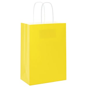 Papírové sáčky 250 ks s uchy žluté 15x8x21 cm - obrázek 4