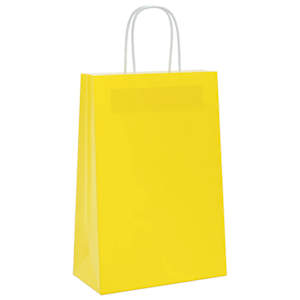 Papírové sáčky 250 ks s uchy žluté 21x11x31 cm - obrázek 3
