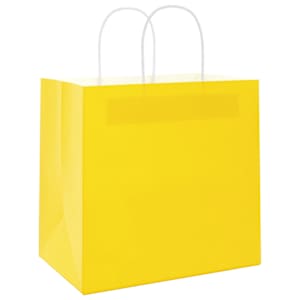 Papírové tašky 250 ks s uchy Žlutá 26x17x25 cm - obrázek 7