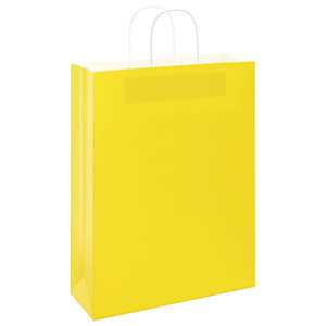 Papírové sáčky 250 ks s uchy žluté 32x12x42 cm - obrázek 4