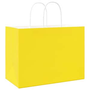 Papírové sáčky 250 ks s uchy žluté 32x17x25 cm - obrázek 7