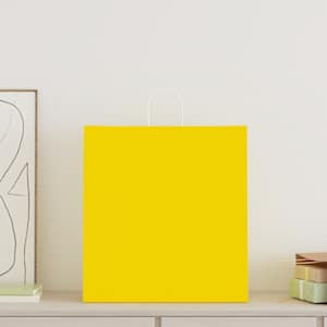 Papírové tašky 250 ks s uchy Žlutá 45x17x48 cm - obrázek 2