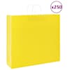 vidaXL paberkotid, 250 tk, k&auml;epidemetega, kollane, 54x15x49 cm