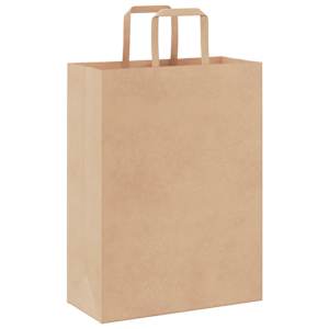 Papírové tašky 250 ks s uchy hnědé 26x12x35 cm - obrázek 7