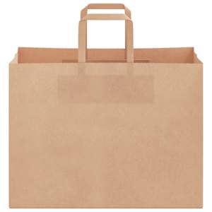 Papírové tašky 250 ks s uchy hnědé 32x17x25 cm - obrázek 5