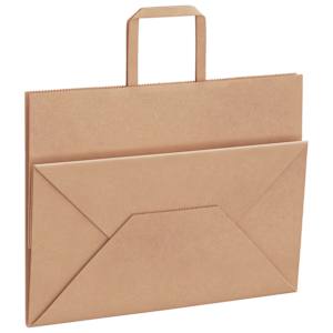 Papírové tašky 250 ks s uchy hnědé 32x17x25 cm - obrázek 9