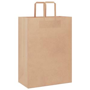 Papírové tašky 250 ks s uchy hnědé 32x17x44 cm - obrázek 3
