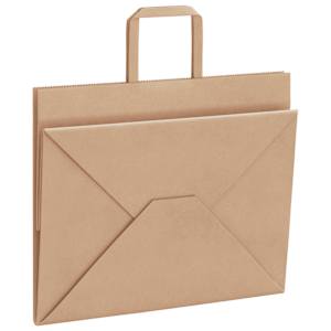Papírové sáčky 250 ks s uchy hnědé 32x22x24 cm - obrázek 9