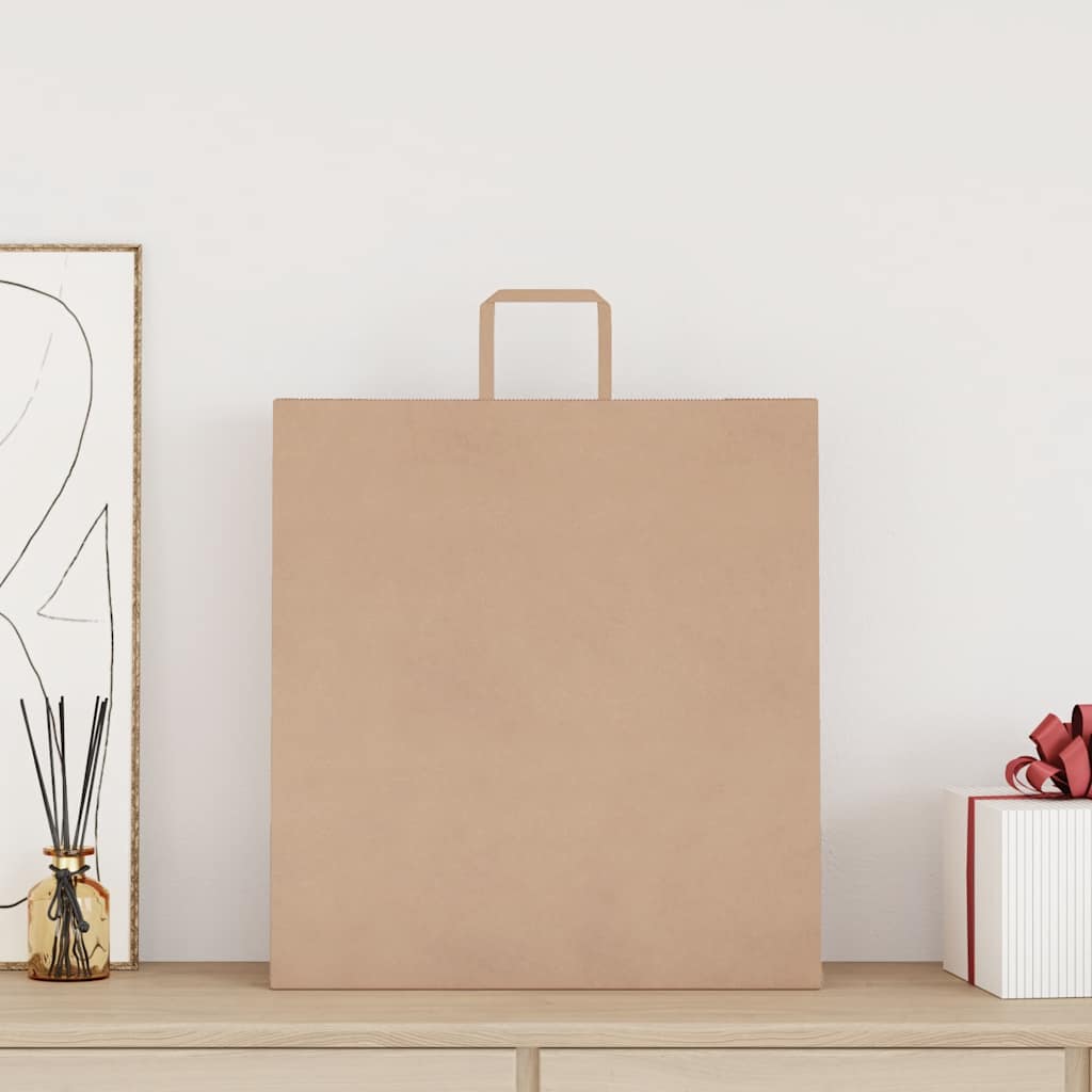 vidaXL 250 db barna papírzacskók fogantyúkkal 45x17x48 cm