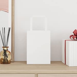 Papírové tašky 50 ks s uchy Bílá 15x8x21 cm - obrázek 2