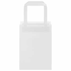 Papírové tašky 50 ks s uchy Bílá 15x8x21 cm - obrázek 5