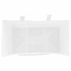 Papírové tašky 50 ks s uchy Bílá 15x8x21 cm - obrázek 8