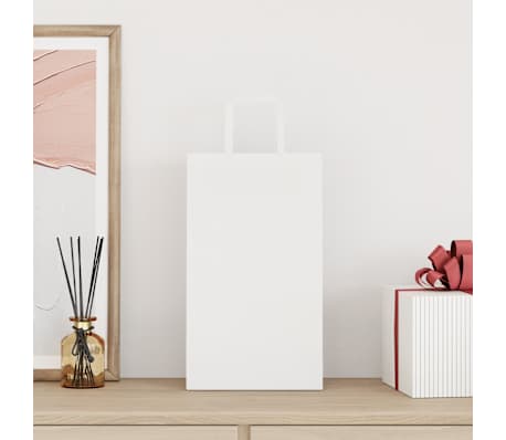 vidaXL Torby papierowe 50 szt. z uchwytami białe 21x11x36 cm