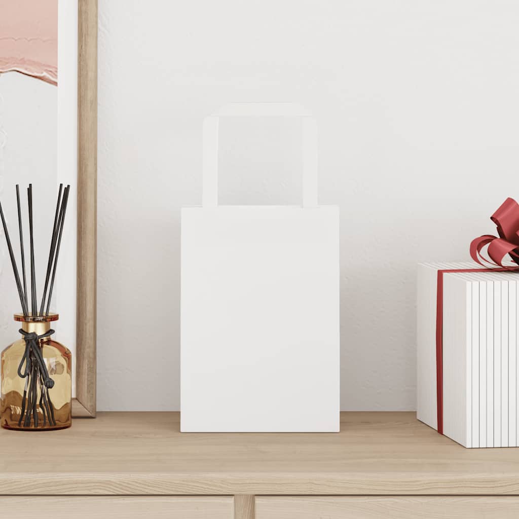 vidaXL Papieren zakken 250 st met hengsels 15x8x21 cm wit afbeelding