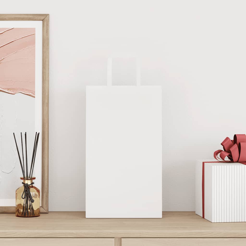 vidaXL Papieren zakken 250 st met hengsels 21x11x36 cm wit afbeelding