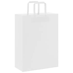 Papírové tašky 250 ks s uchy Bílá 26x12x35 cm - obrázek 7