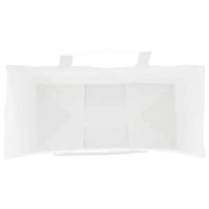 Papírové tašky 250 ks s uchy Bílá 26x12x35 cm - obrázek 8