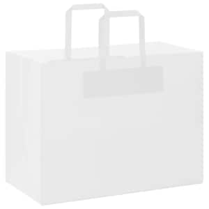 Papírové tašky 250 ks s uchy bílé 32x17x25 cm - obrázek 3