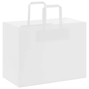 Papírové tašky 250 ks s uchy bílé 32x17x25 cm - obrázek 7