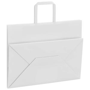 Papírové tašky 250 ks s uchy bílé 32x17x25 cm - obrázek 9