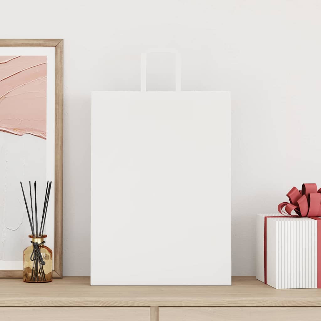 vidaXL Papieren zakken 250 st met hengsels 32x17x44 cm wit afbeelding