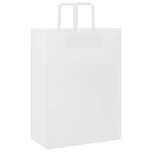 Papírové tašky 250 ks s uchy bílé 32x17x44 cm - obrázek 3