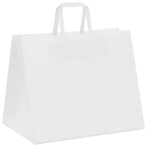 Papírové sáčky 250 ks s uchy bílé 32x22x24 cm - obrázek 4