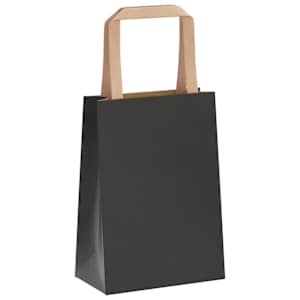 Papírové sáčky 250 ks s uchy černé 15x8x21 cm - obrázek 4