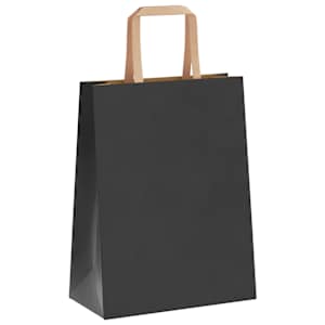 Papírové sáčky 250 ks s uchy černé 21x11x28 cm - obrázek 4