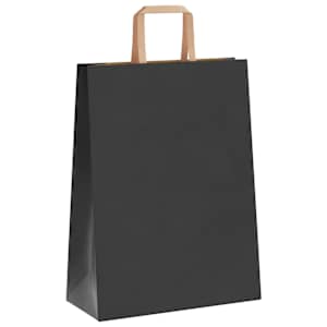 Papírové sáčky 250 ks s uchy černé 26x12x35 cm - obrázek 4