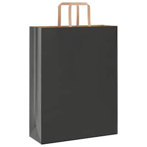 Papírové tašky 250 ks s uchy černé 32x12x42 cm - obrázek 3