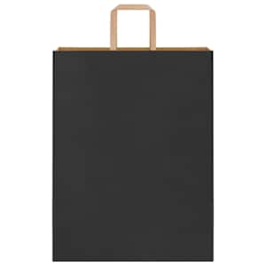 Papírové tašky 250 ks s uchy černé 32x12x42 cm - obrázek 5