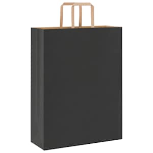 Papírové tašky 250 ks s uchy černé 32x12x42 cm - obrázek 7