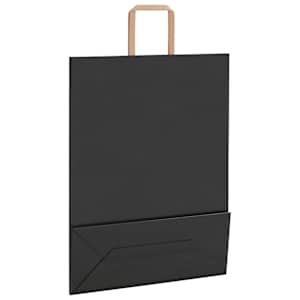 Papírové tašky 250 ks s uchy černé 32x12x42 cm - obrázek 9