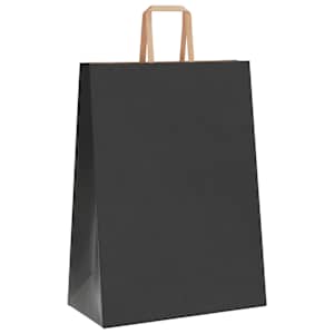 Papírové tašky 250 ks s uchy černé 32x17x44 cm - obrázek 4
