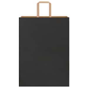 Papírové tašky 250 ks s uchy černé 32x17x44 cm - obrázek 5