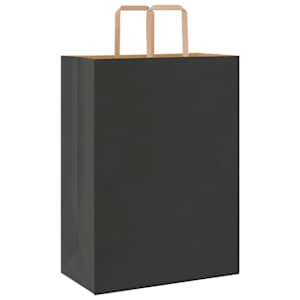 Papírové tašky 250 ks s uchy černé 32x17x44 cm - obrázek 7