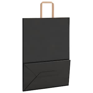 Papírové tašky 250 ks s uchy černé 32x17x44 cm - obrázek 9