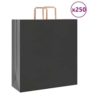 Papírové sáčky 250 ks s uchy černé 45x17x48 cm - obrázek 1